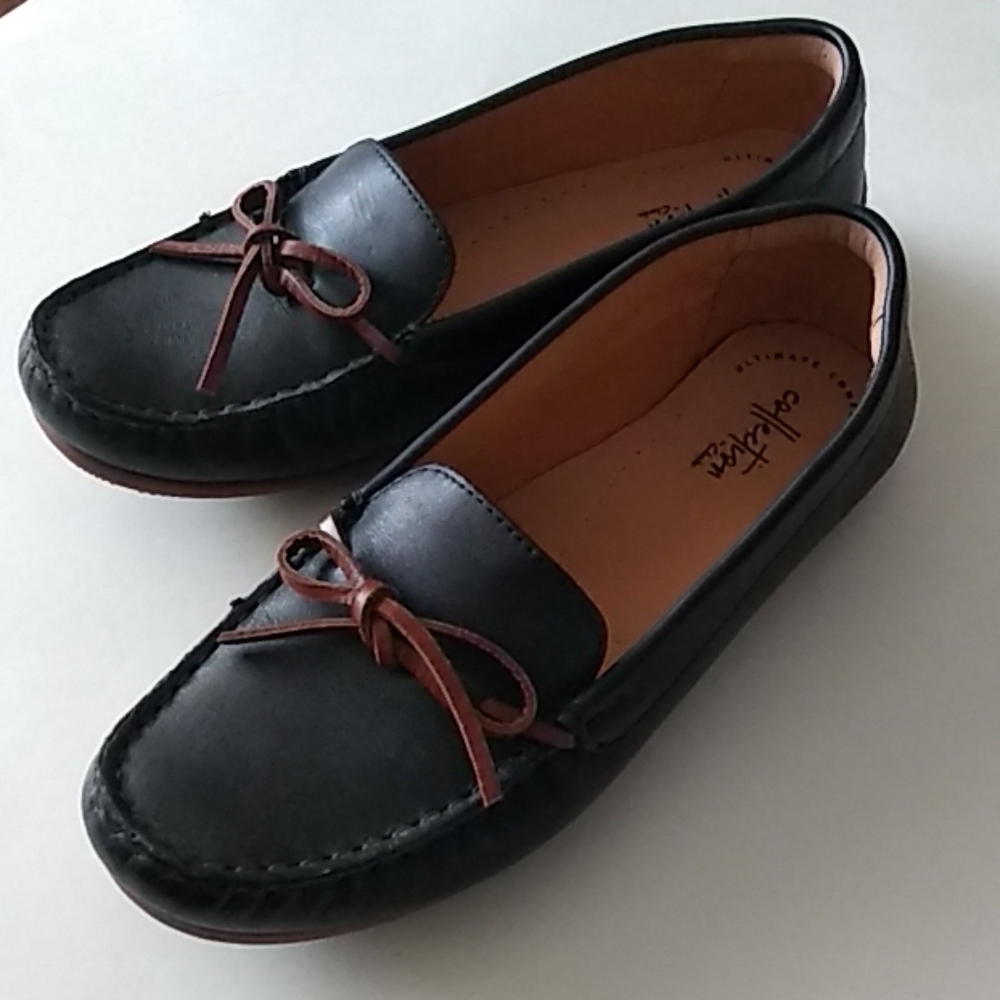 Clarks black loafers